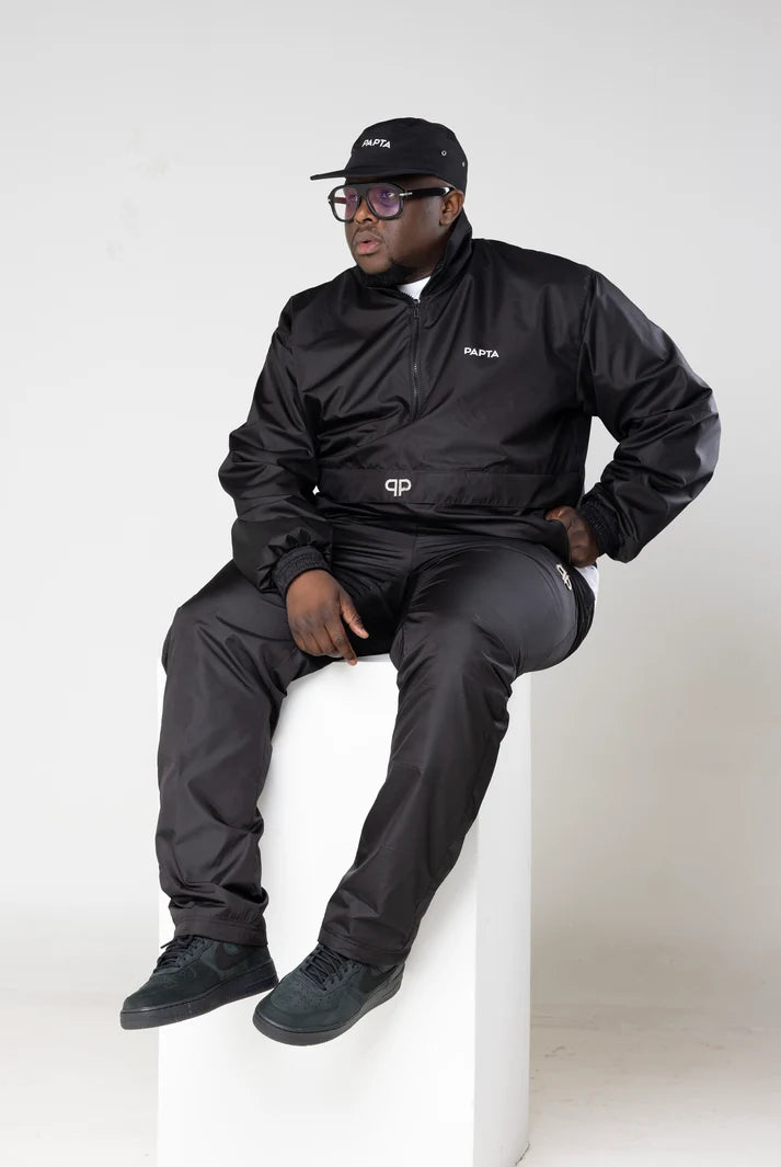 PAPTA Signature Pullover Activewear Jacket — Black