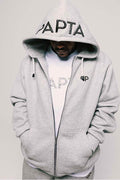 PAPTA Grey Melange Zipper Hoodie